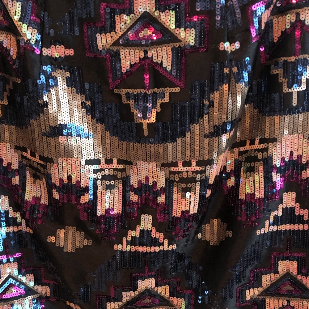 Sequin Mini Skirt | Aztec Vibes - Picture 3 of 3